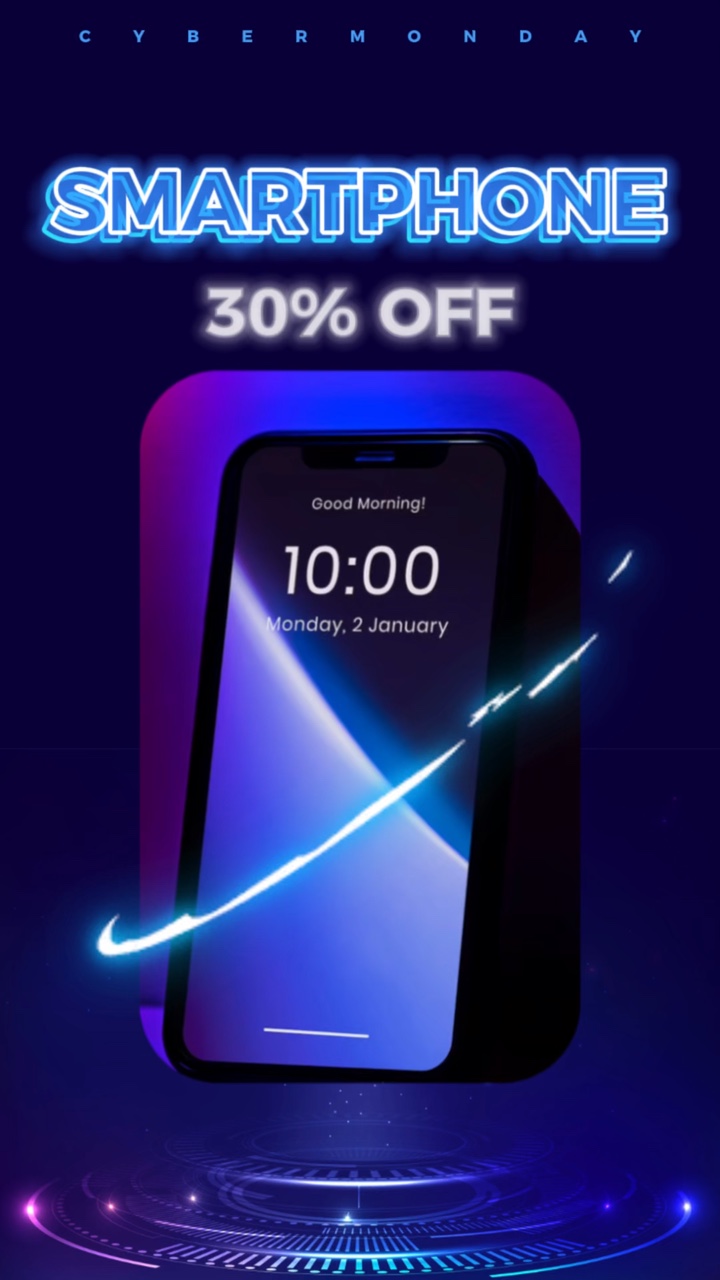 Promoción electrónica de neón de alta tecnología