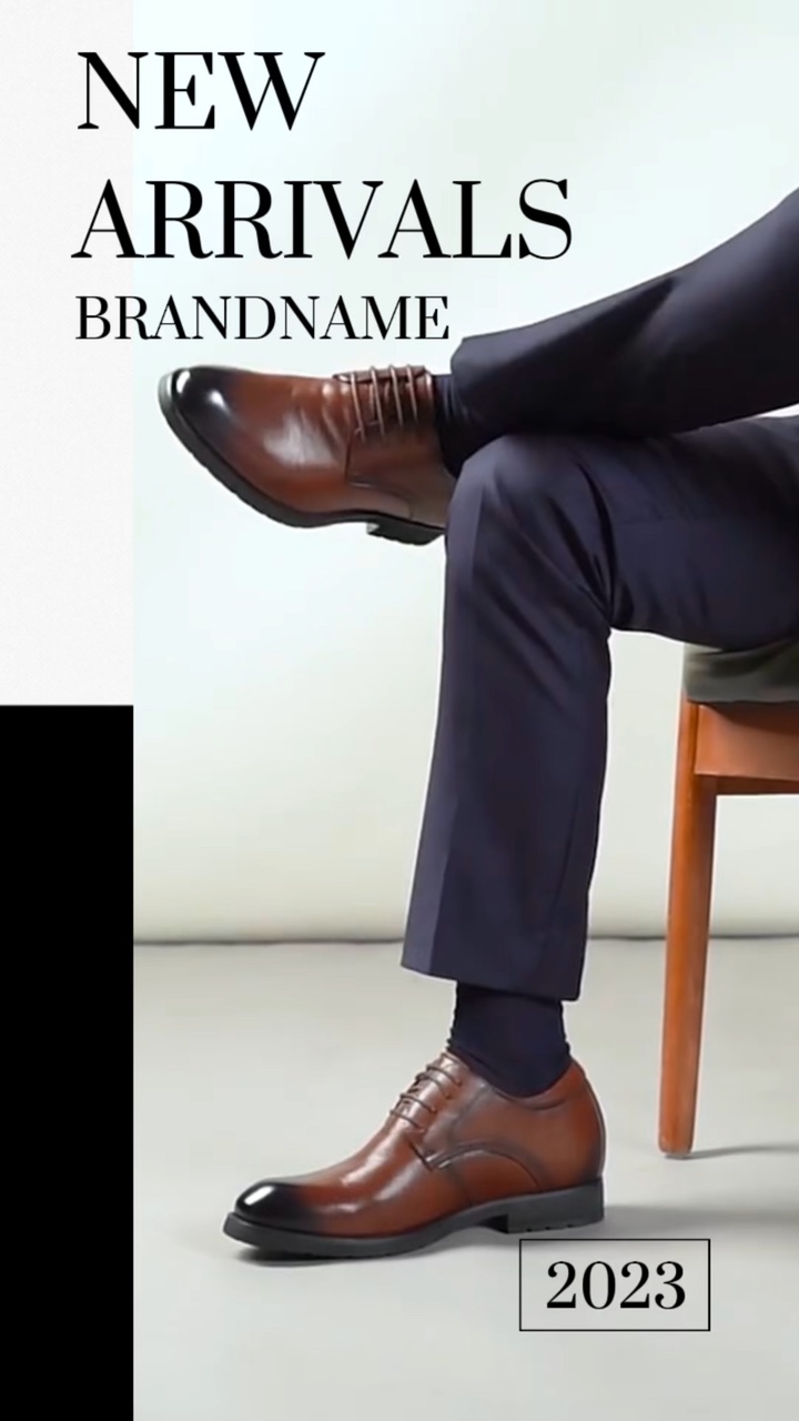 Pantalla de zapatos de cuero para hombre