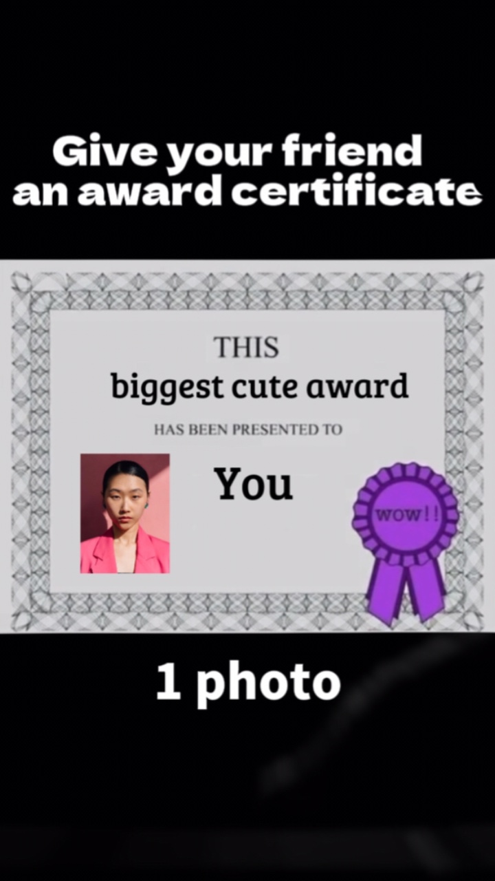 award a certificate