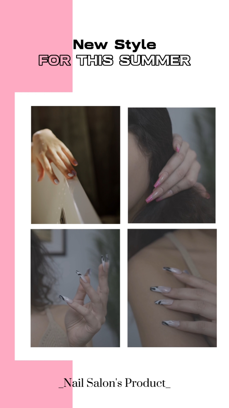 Display ng Produkto ng Minimalist Style Para sa Nail Salon