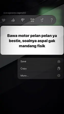 bawa motor pelan"ya