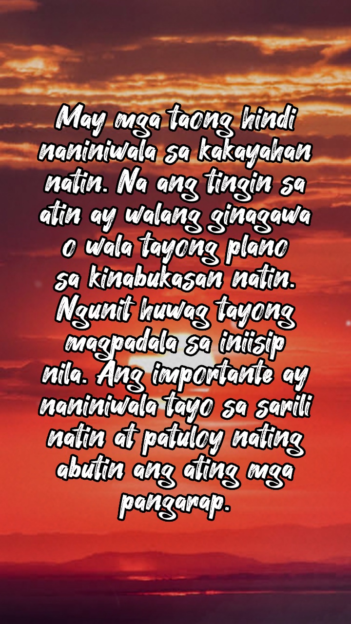 Maniwala sa sarili