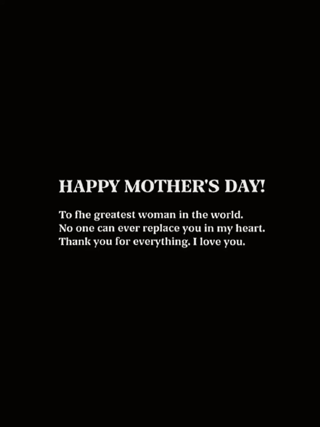 Feliz día de la madre