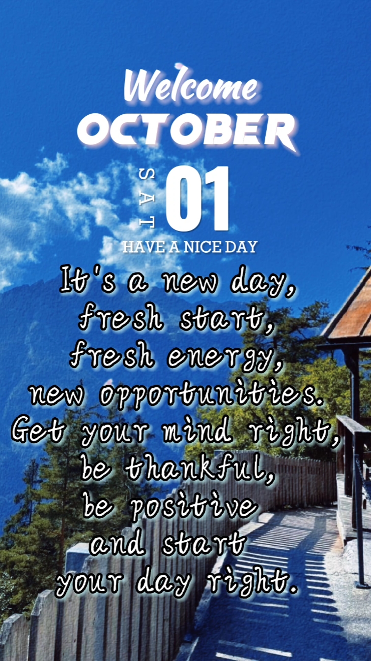WELCOME OCTOBER 