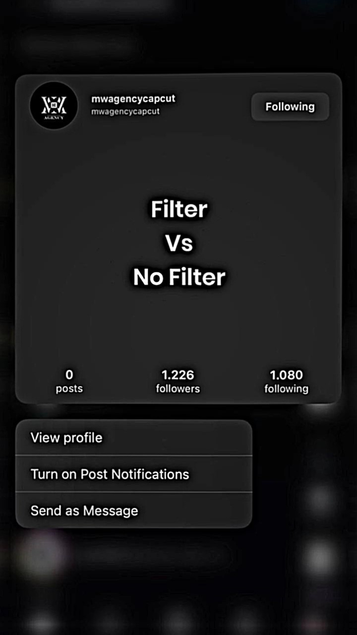 filter vs no filter 