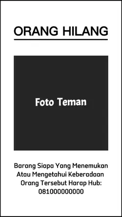 Poster Orang Hilang