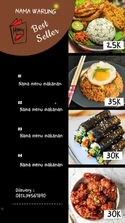 template makanan