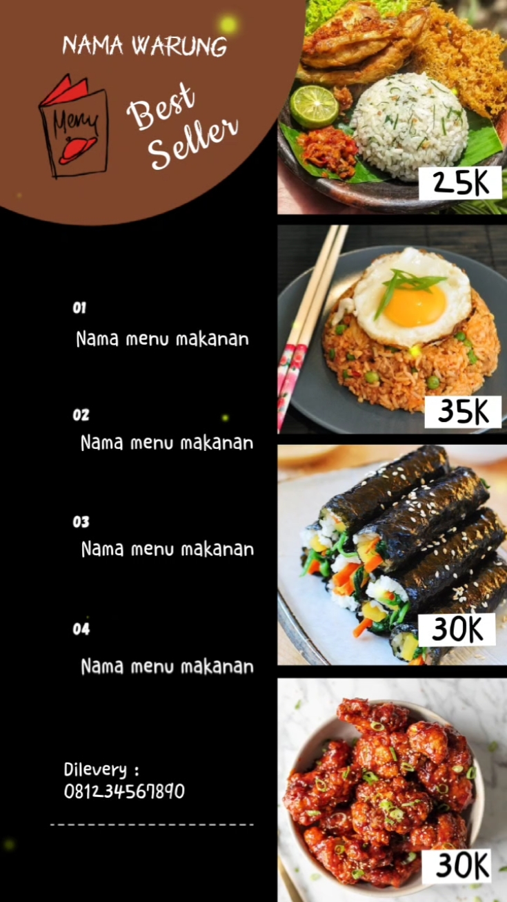 template makanan