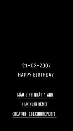 mẫu sinh nhật 1 ảnh