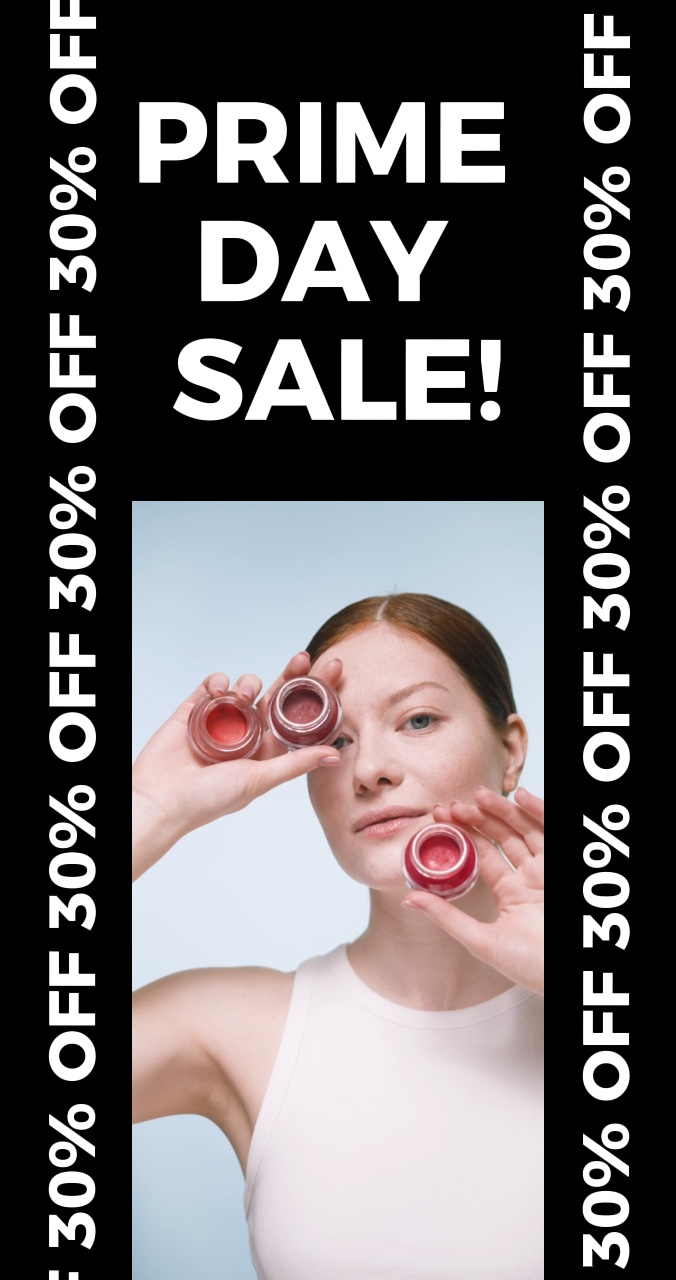 Makeup Prime Day Sale Text Animation