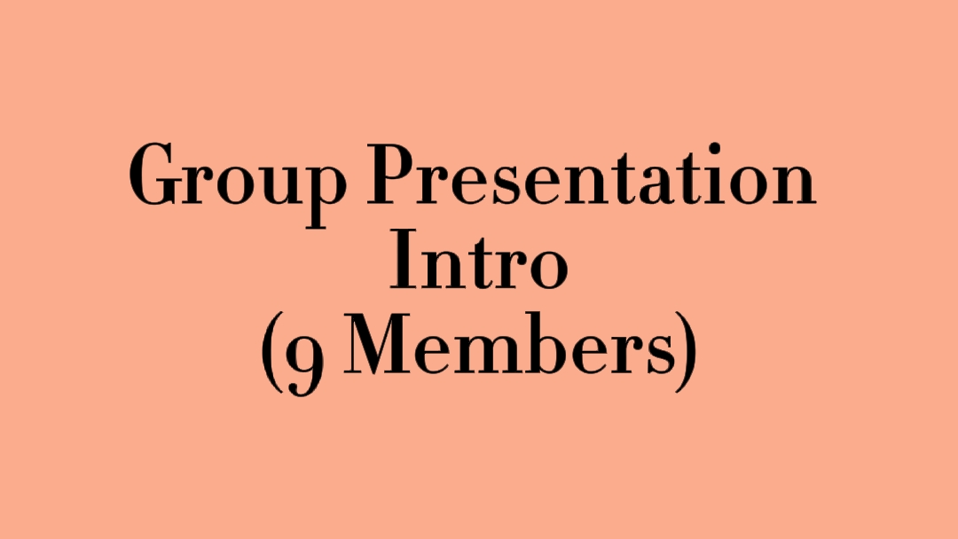 Group Report
