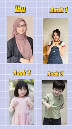ibu  dan 3 anak