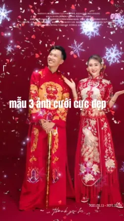 mẫu 3 ảnh đám cưới 