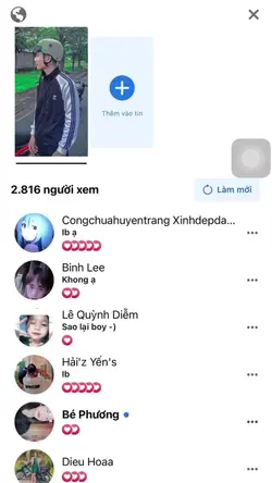 Mẫu khoe story