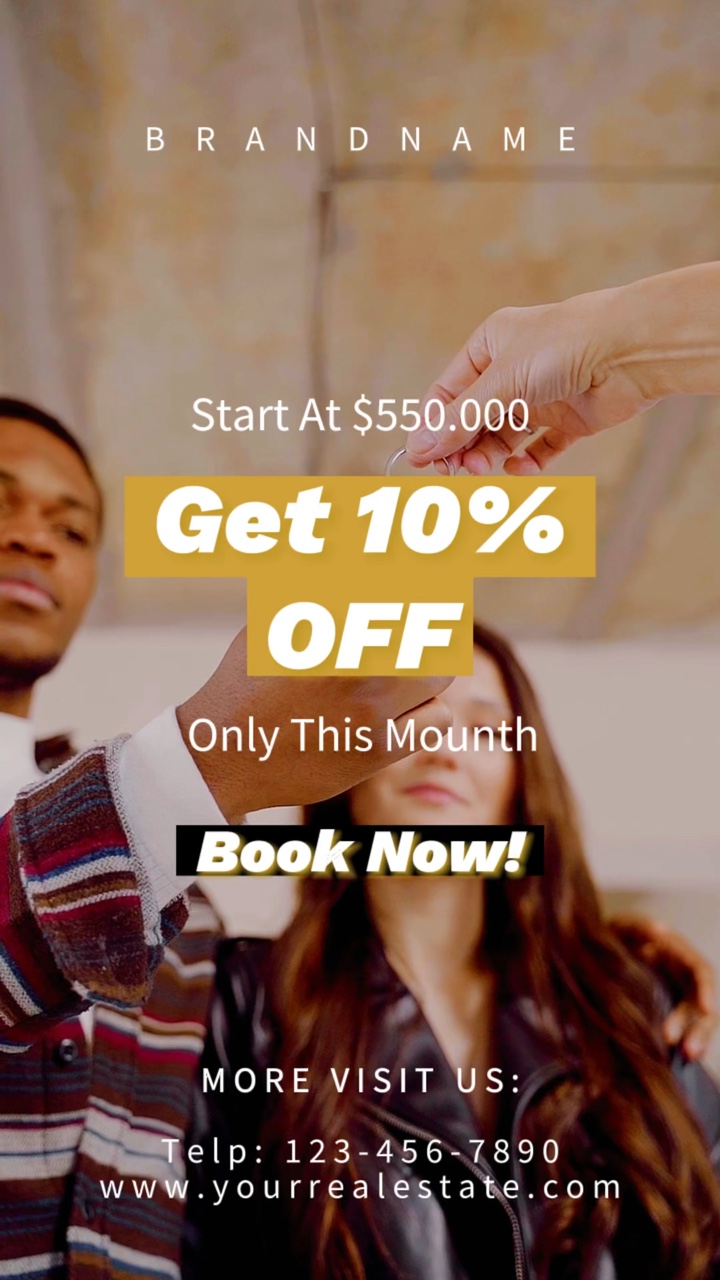 Style de couleur contrastée pour une agence immobilière de promotion