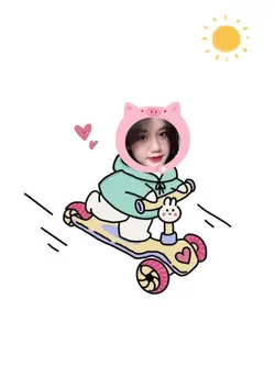 Mẫu ghép mặt cutee