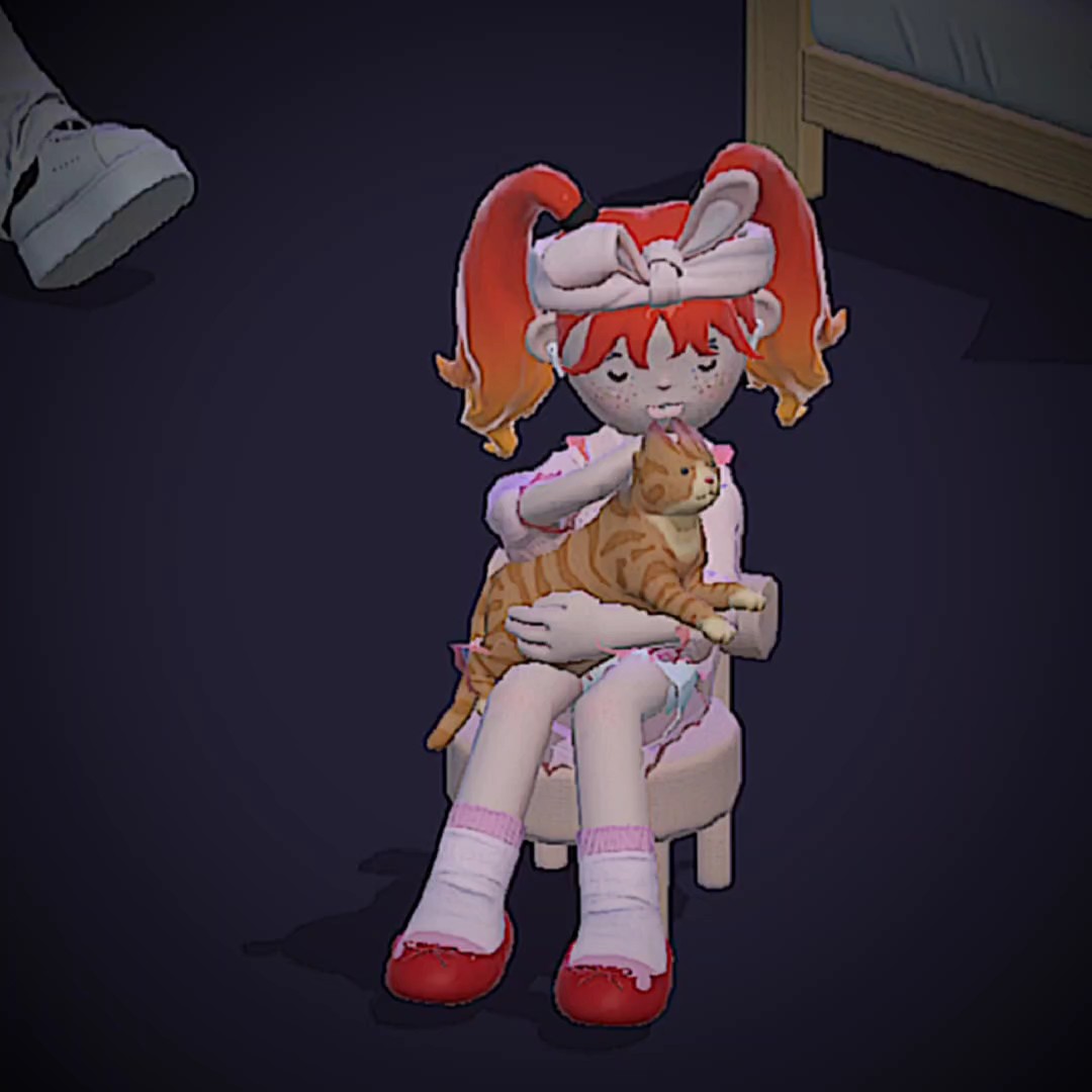 with cute cat