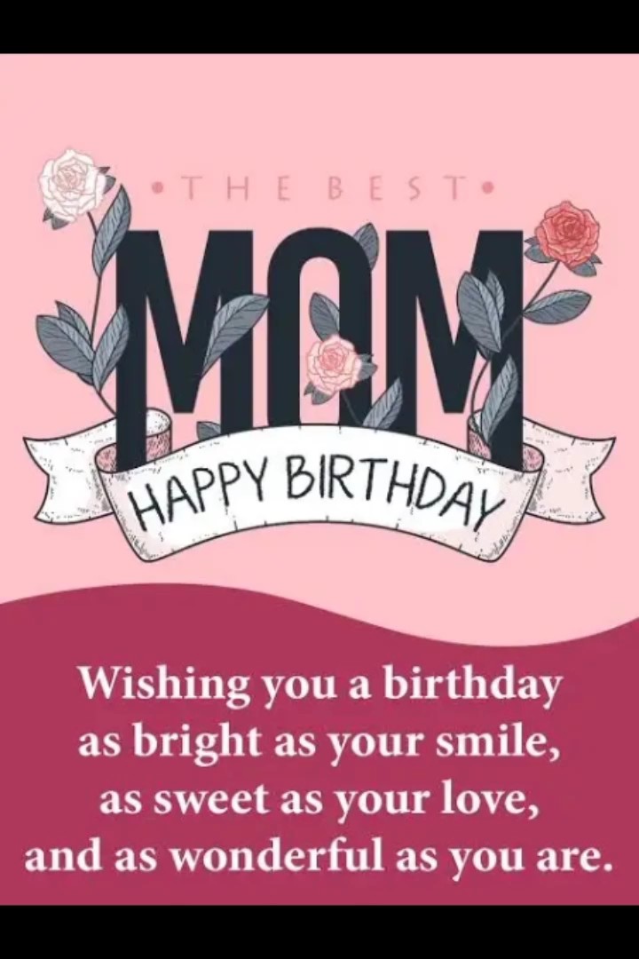 Feliz aniversário mamãe!