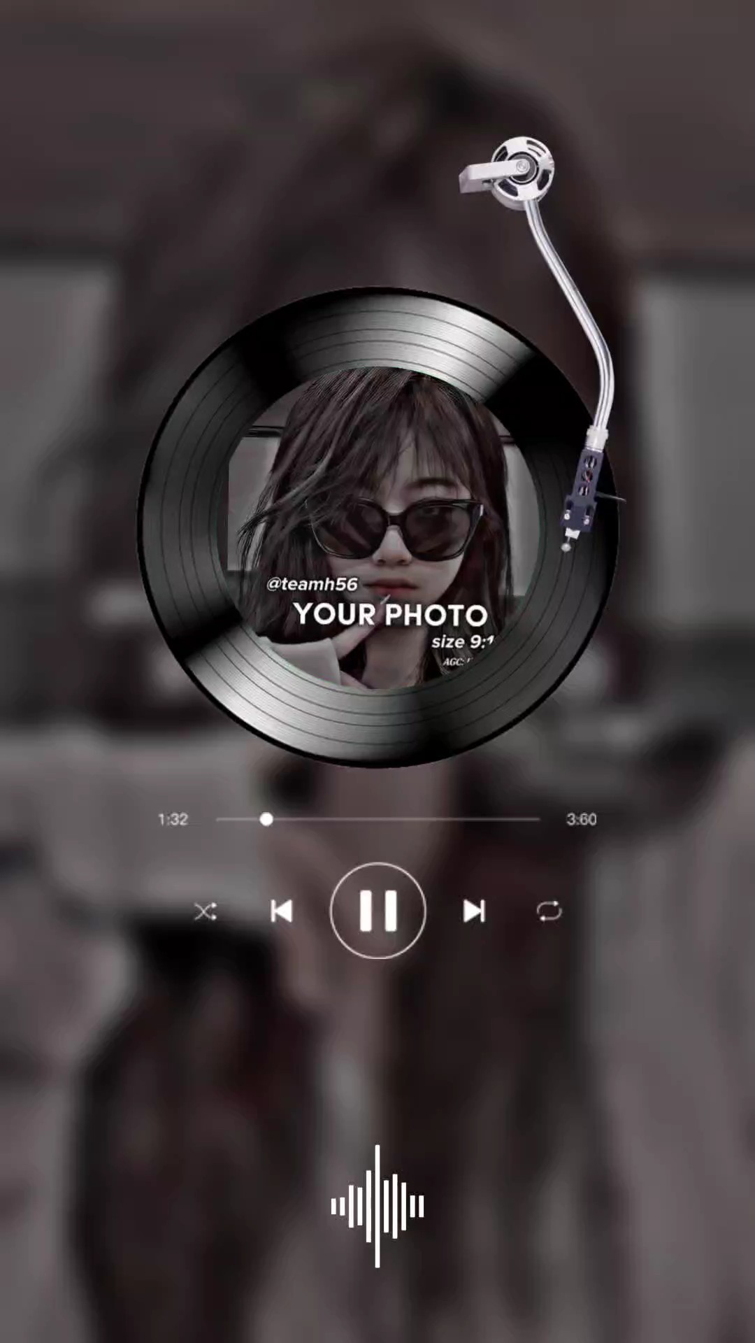 Vinyl disk template