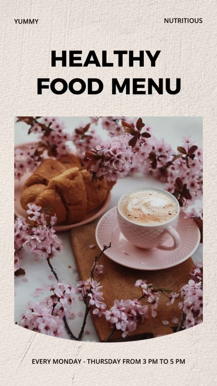 Retro Healthy Food Menu