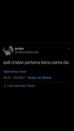chat pertama mu mna