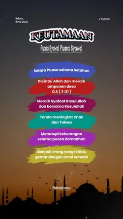KEUTMAN PUASA SYAWAL