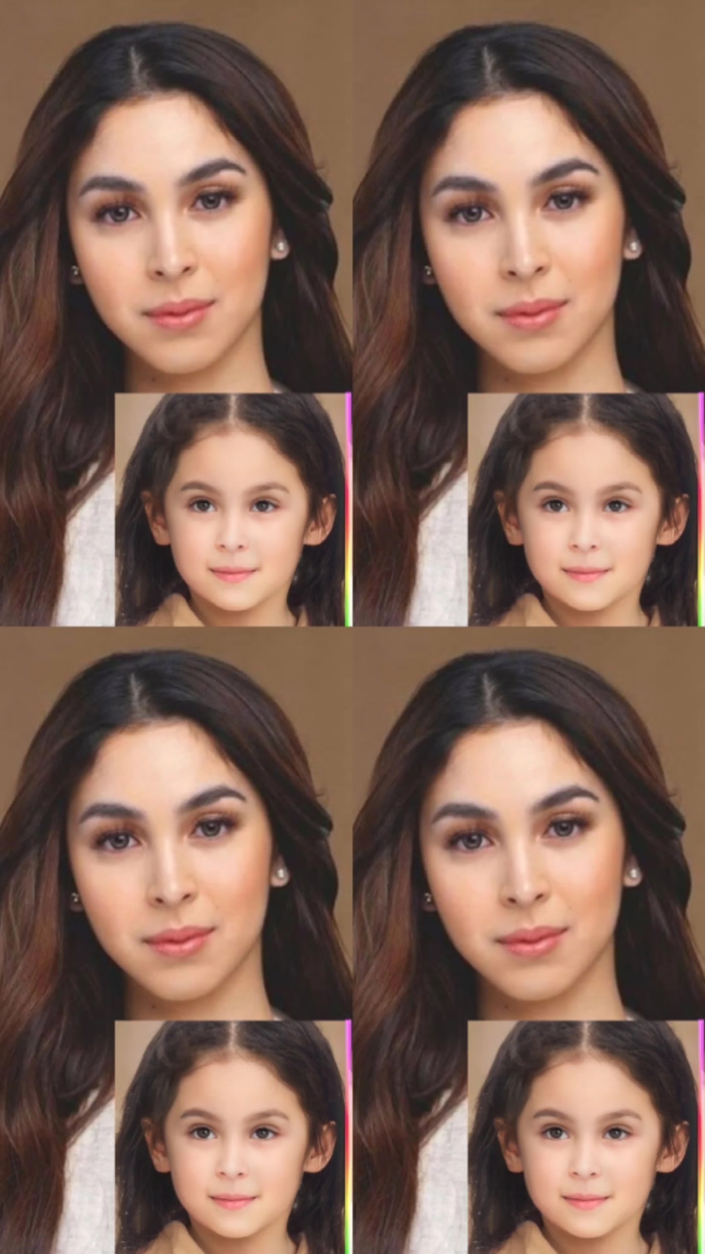 Cara de bebé de 4 pantallas 