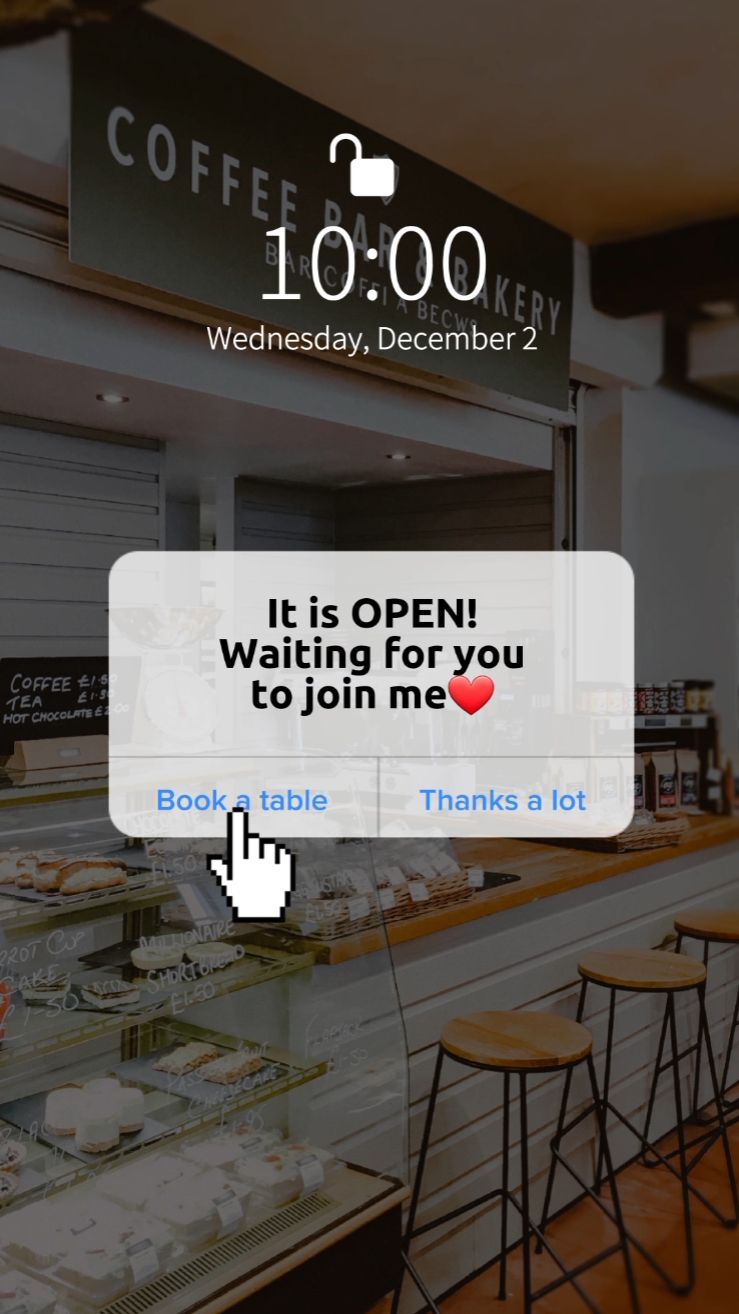 Estilo de interface do usuário da cafeteria minimalista 