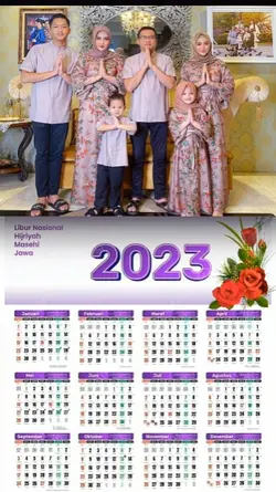Kalender tahun 2023.