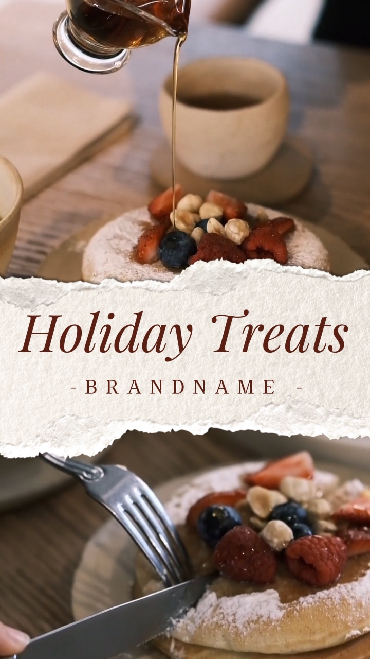 Promoción de video con descuento especial para pasteles y postres navideños