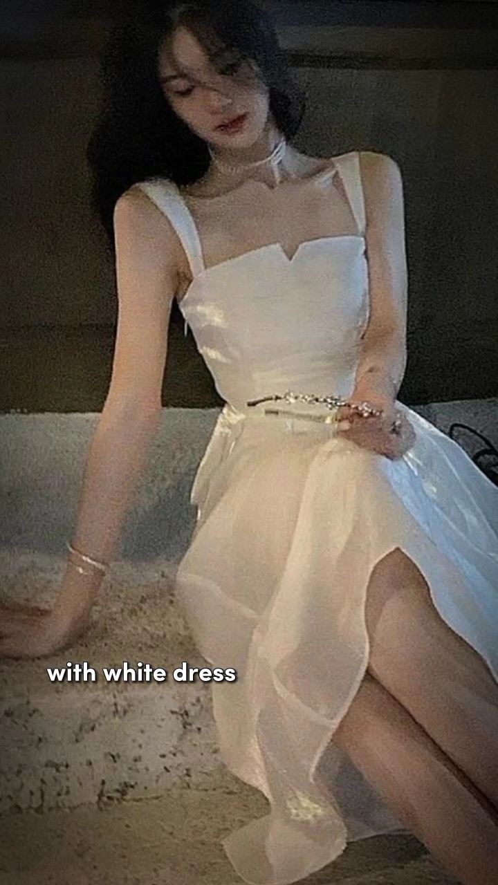 beyaz n siyah elbise