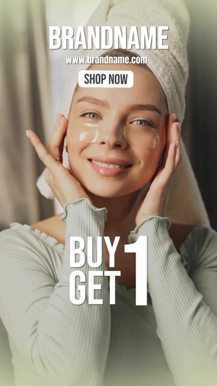 Skincare Products Promotion 
Mô tả: Text, animation style, natural skin