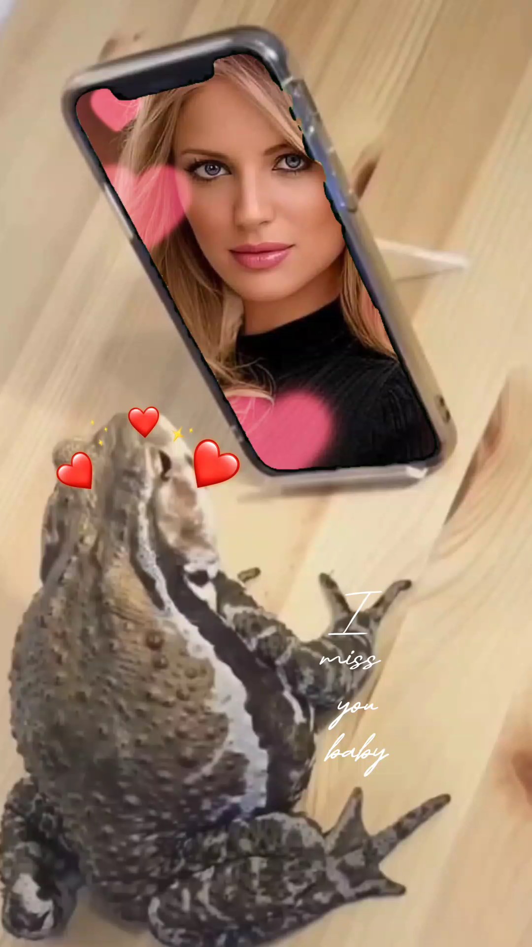 Sapo beijando você 