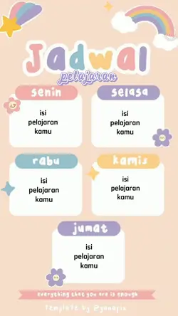 JADWAL PELAJARAN
