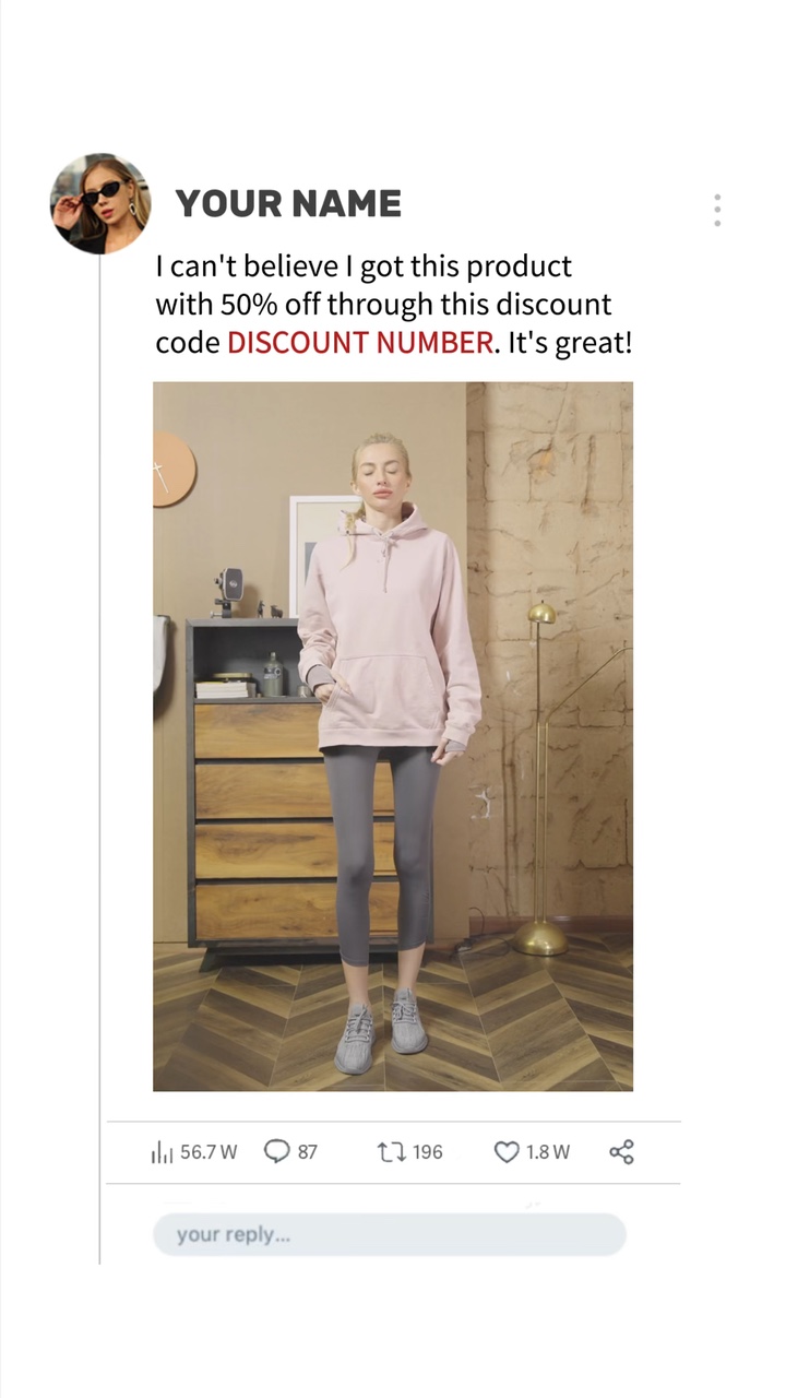 Affichage de tenues créatives sur les réseaux sociaux