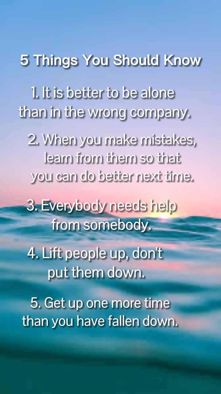 5 choses que vous devriez savoir