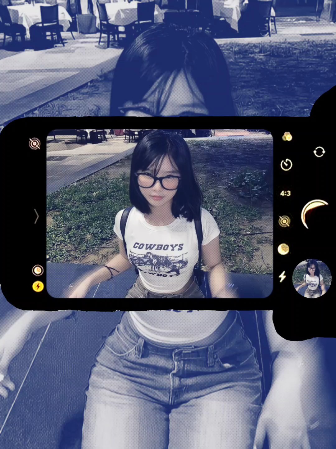 kamera biru