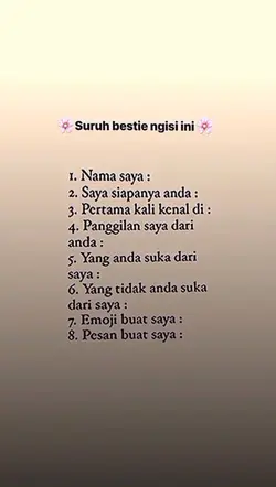 suruh bestie isi