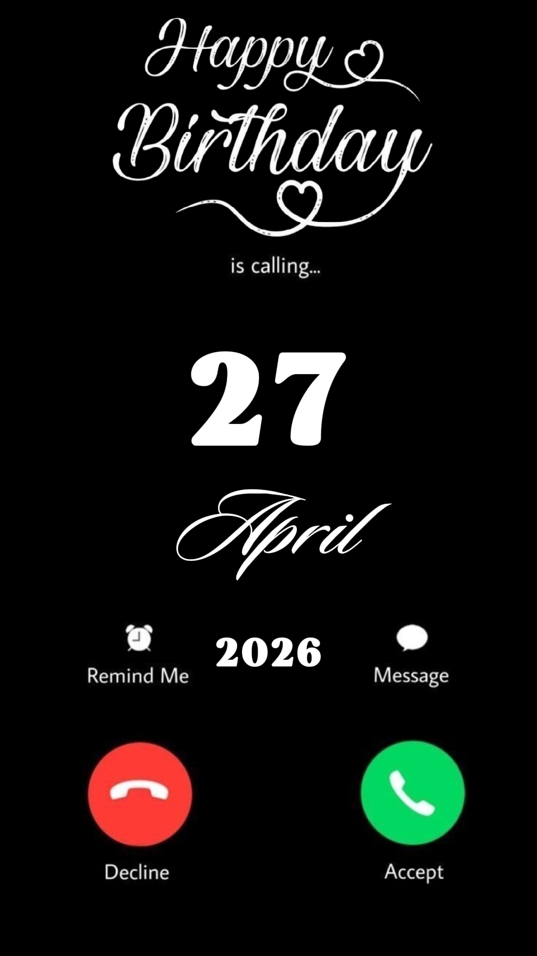 HBD 27 NİSAN 'ı Arayın
