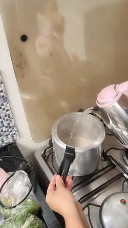 Fazendo almoço