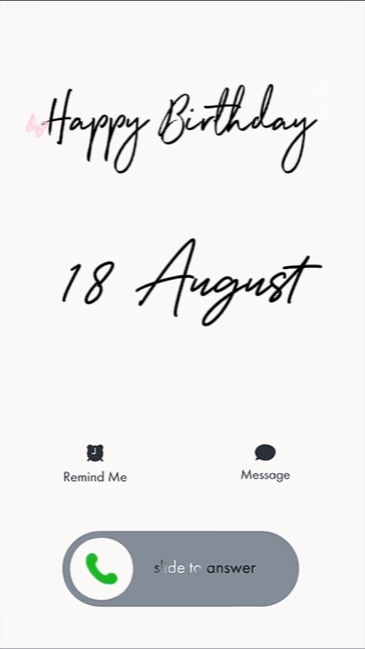 Birthday 18 August