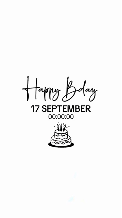 HBD 딸 9월 17일