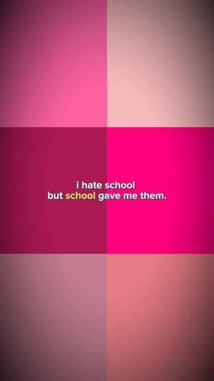 i hate school but 