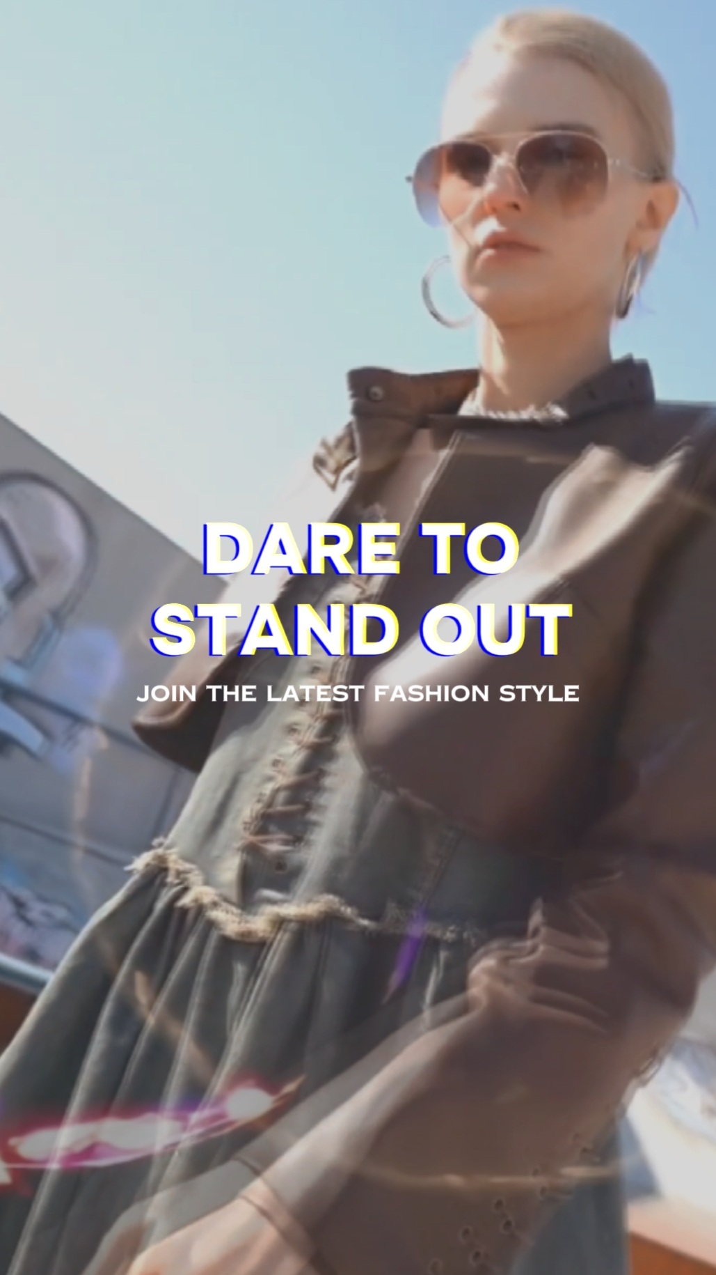 Apparel Industry Leather Jacket Product Display in TikTok Style 