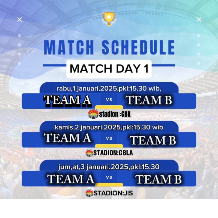 Jadwal pertandingan 