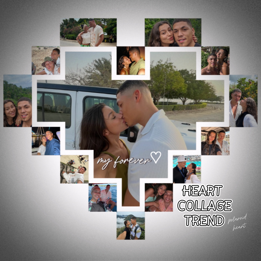 Tendencia de collage de corazón