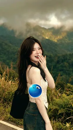 Blue Emoji Template