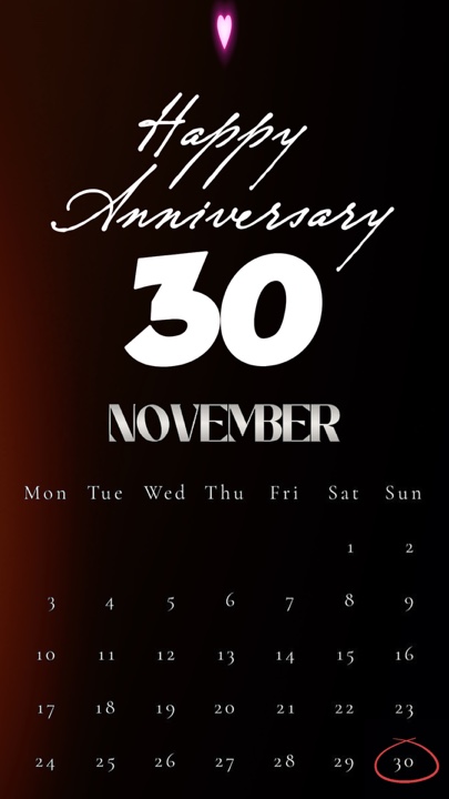 Anniv 30 November 