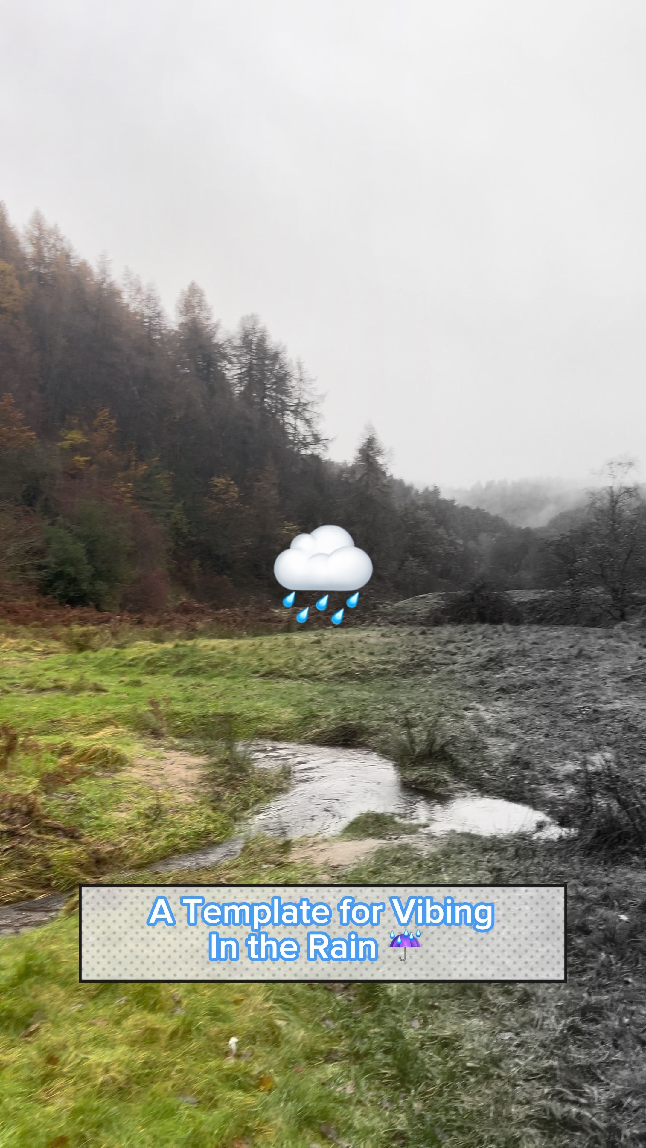 Plantilla de día lluvioso 🌧️