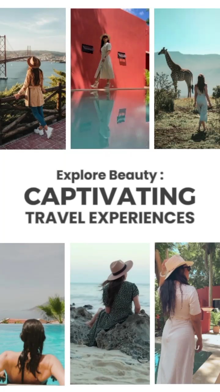 Collage de photos Annonces Instagram de l'agence de voyage